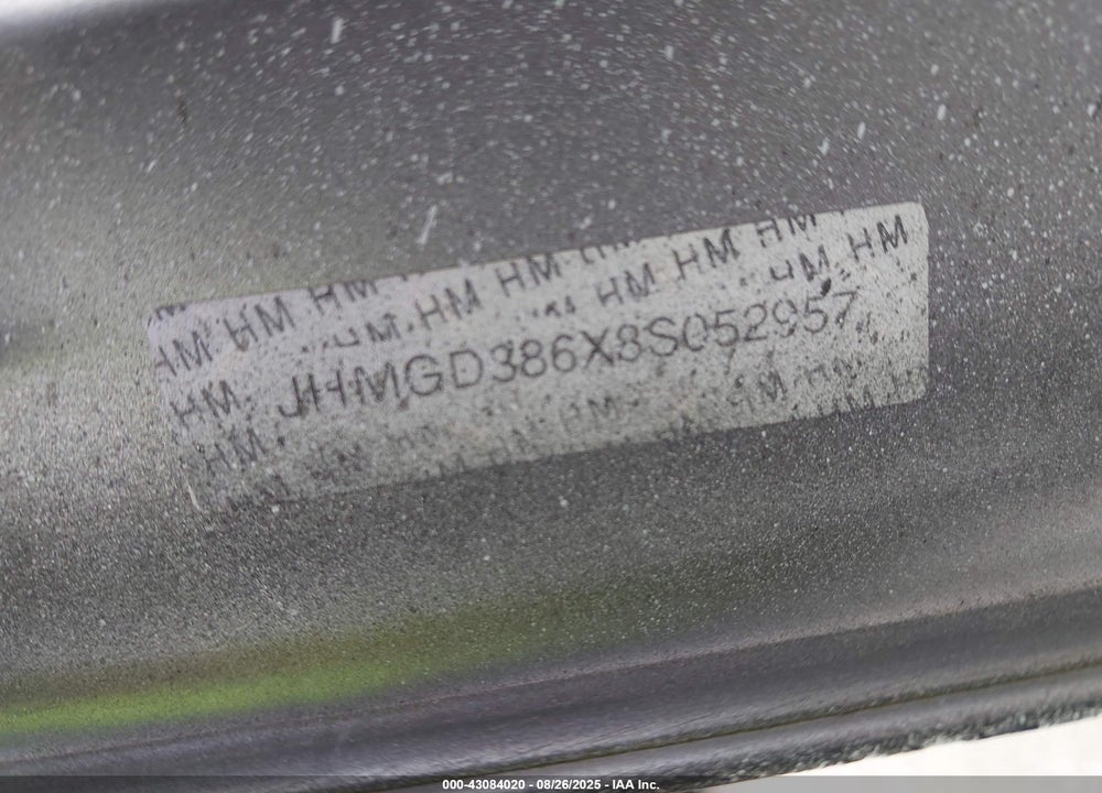 2007 HONDA FIT VIN: JHMGD38437S035558