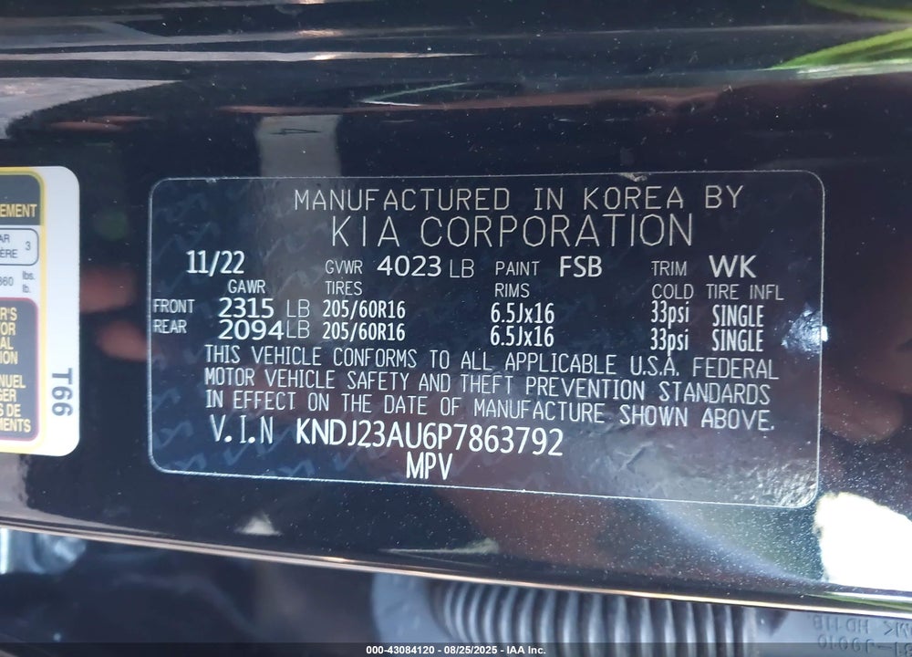 2023 KIA SOUL VIN: KNDJ23AU6P7863792