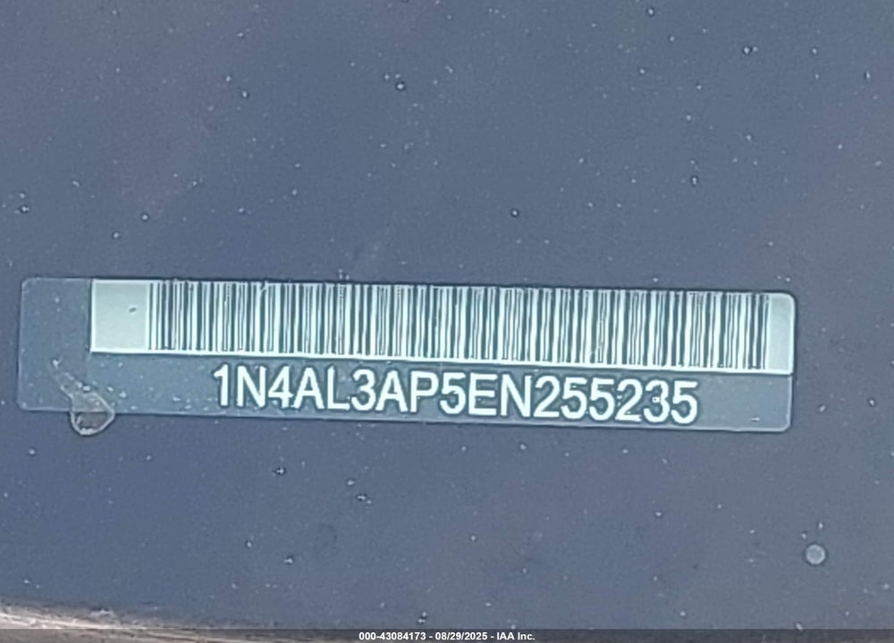 2014 NISSAN ALTIMA VIN: 1N4AL3AP5EN255235
