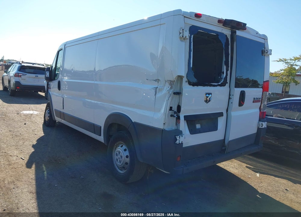2017 RAM PROMASTER 1500 LOW ROOF 136 WB VIN: 3C6TRVAG4HE523107