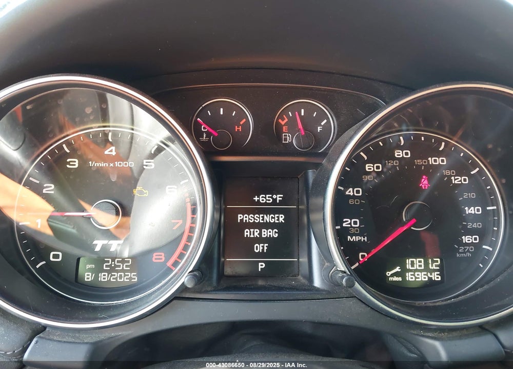 2014 AUDI TT 2.0T VIN: TRUBFAFK7E1009274