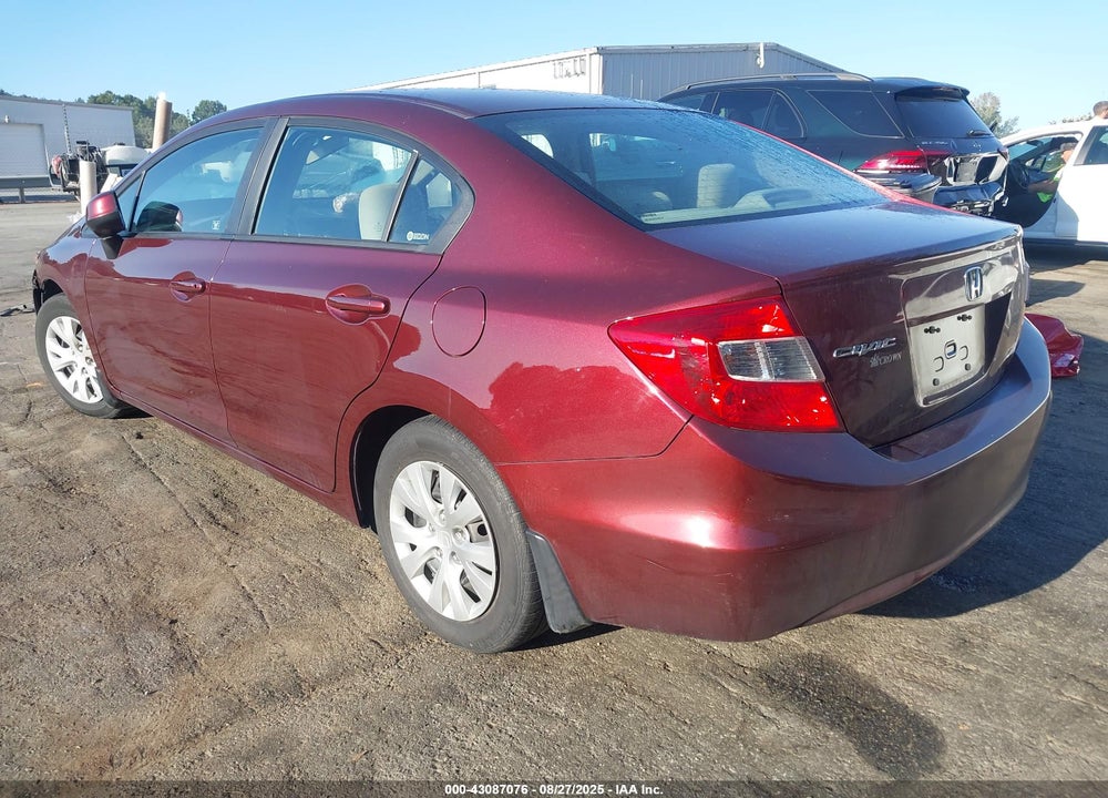 2012 HONDA CIVIC VIN: 19XFB2F52CE079508