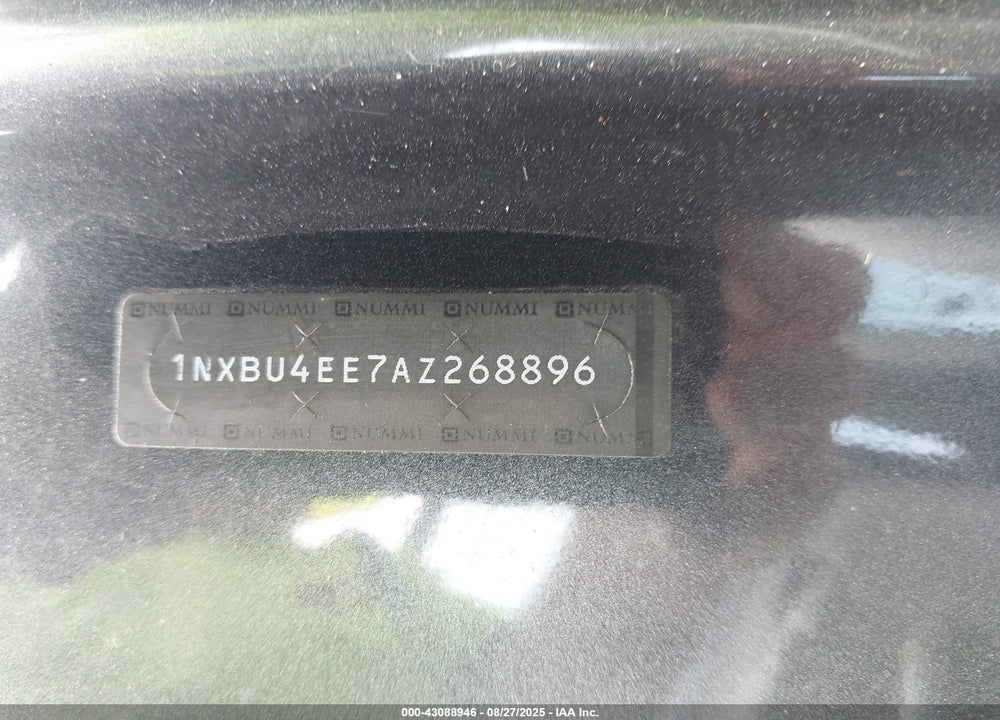 2010 TOYOTA COROLLA VIN: 1NXBU4EE7AZ268896