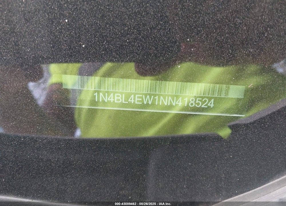 2022 NISSAN ALTIMA VIN: 1N4BL4EW1NN418524