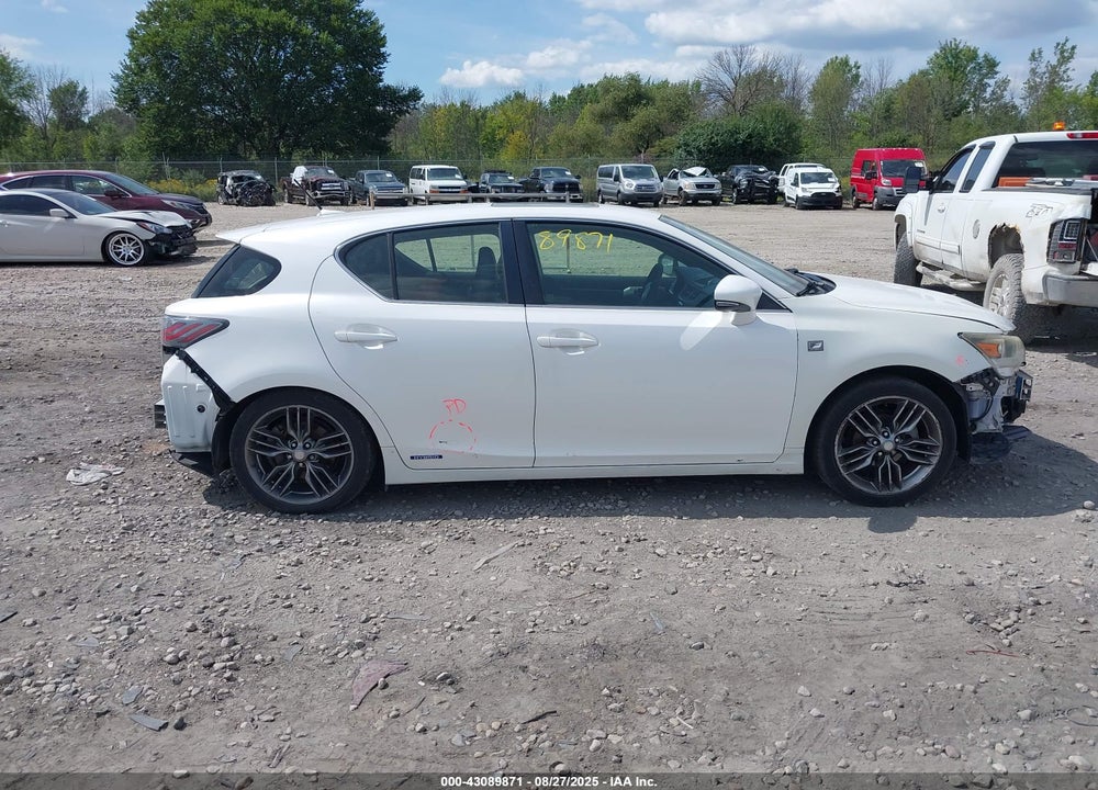 2012 LEXUS CT 200H VIN: JTHKD5BH4C2069598