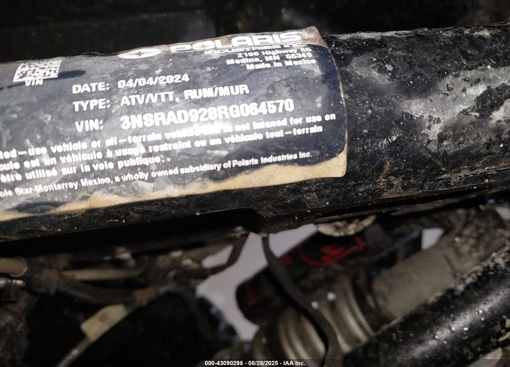 2024 POLARIS RZR PRO XP ULTIMATE VIN: 3NSRAD928RG064570