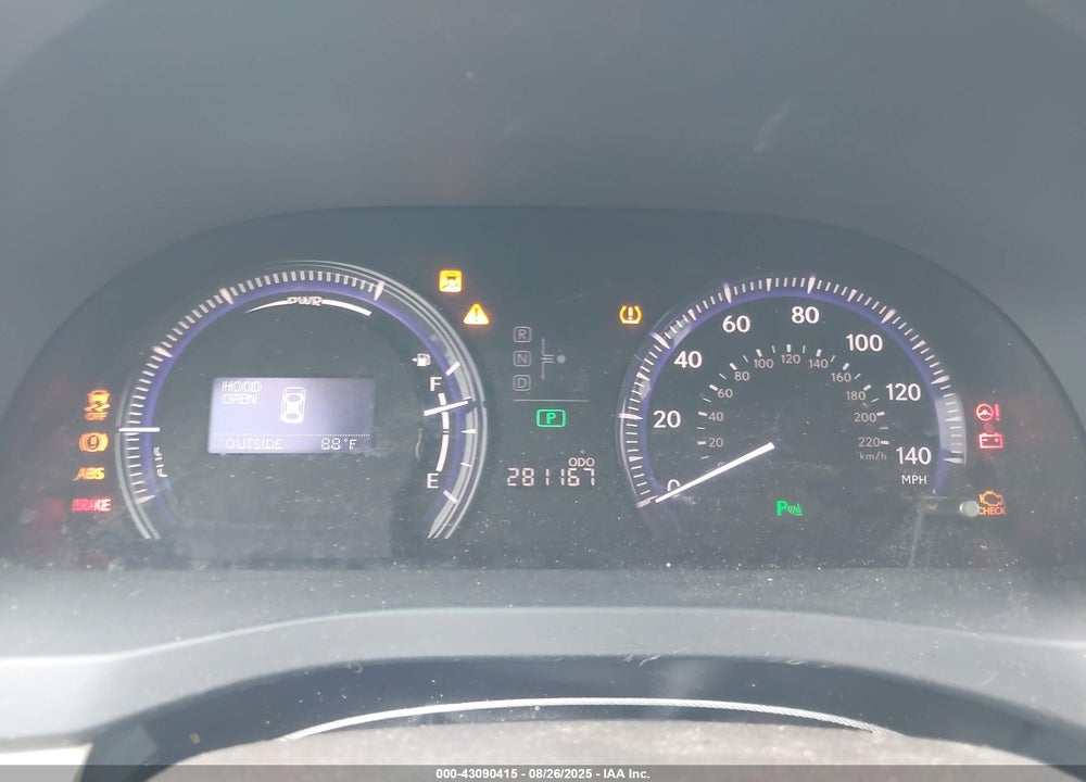 2011 LEXUS HS 250H VIN: JTHBB1BA8B2047281
