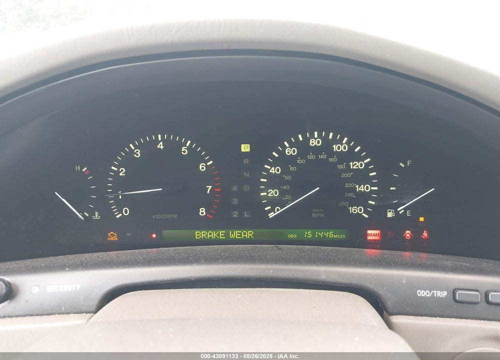 2000 LEXUS LS 400 VIN: JT8BH28F7Y0181811