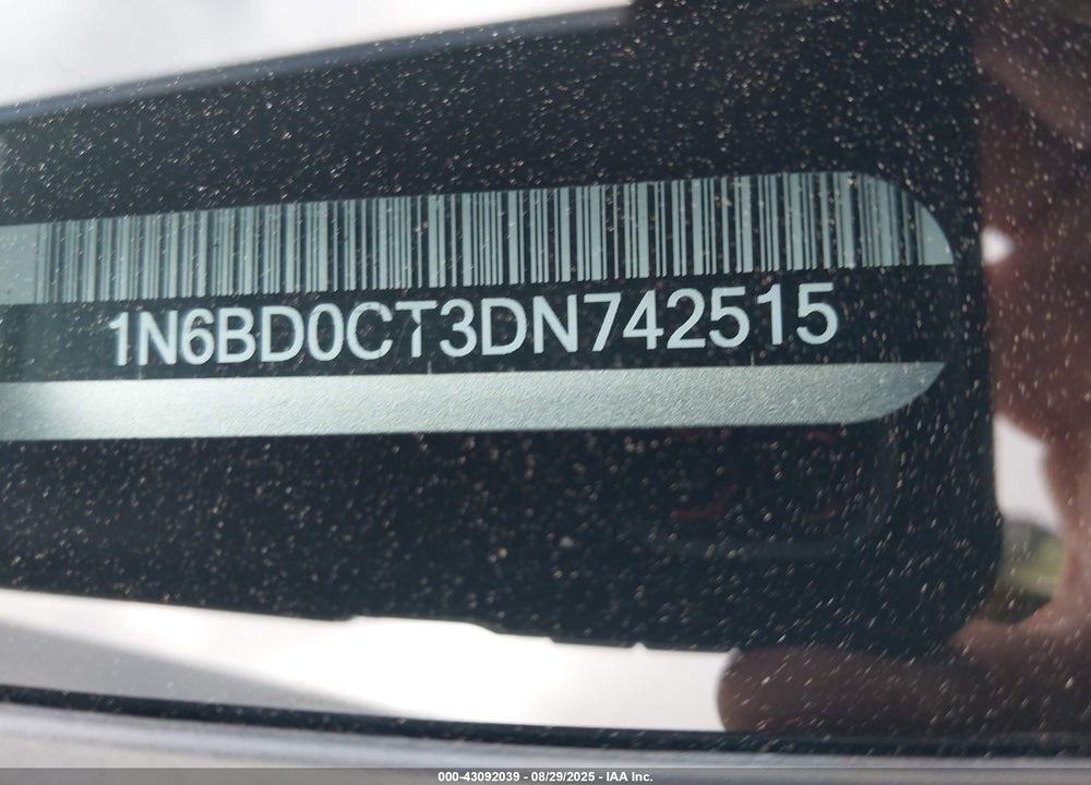 2013 NISSAN FRONTIER VIN: 1N6BD0CT3DN742515