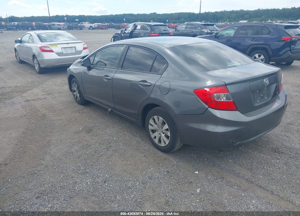 2012 HONDA CIVIC VIN: 19XFB2F50CE387020