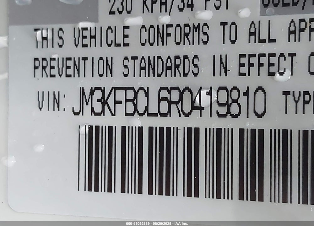 2024 MAZDA CX-5 VIN: JM3KFBCL6R0419810