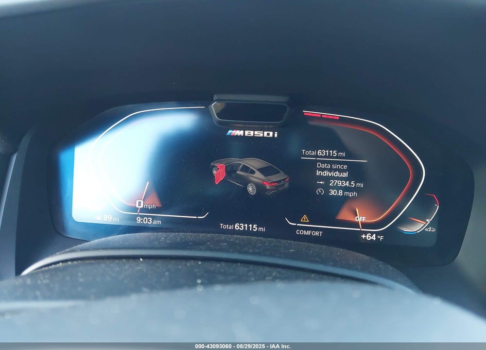 2020 BMW M850I XDRIVE GRAN COUPE VIN: WBAGV8C09LBP48679