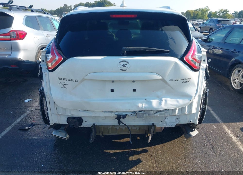 2016 NISSAN MURANO PLATINUM VIN: 5N1AZ2MH7GN148757