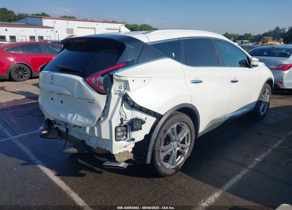 2016 NISSAN MURANO PLATINUM VIN: 5N1AZ2MH7GN148757