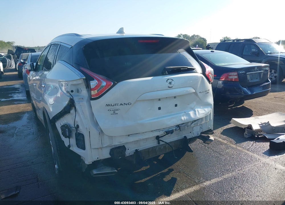 2016 NISSAN MURANO PLATINUM VIN: 5N1AZ2MH7GN148757
