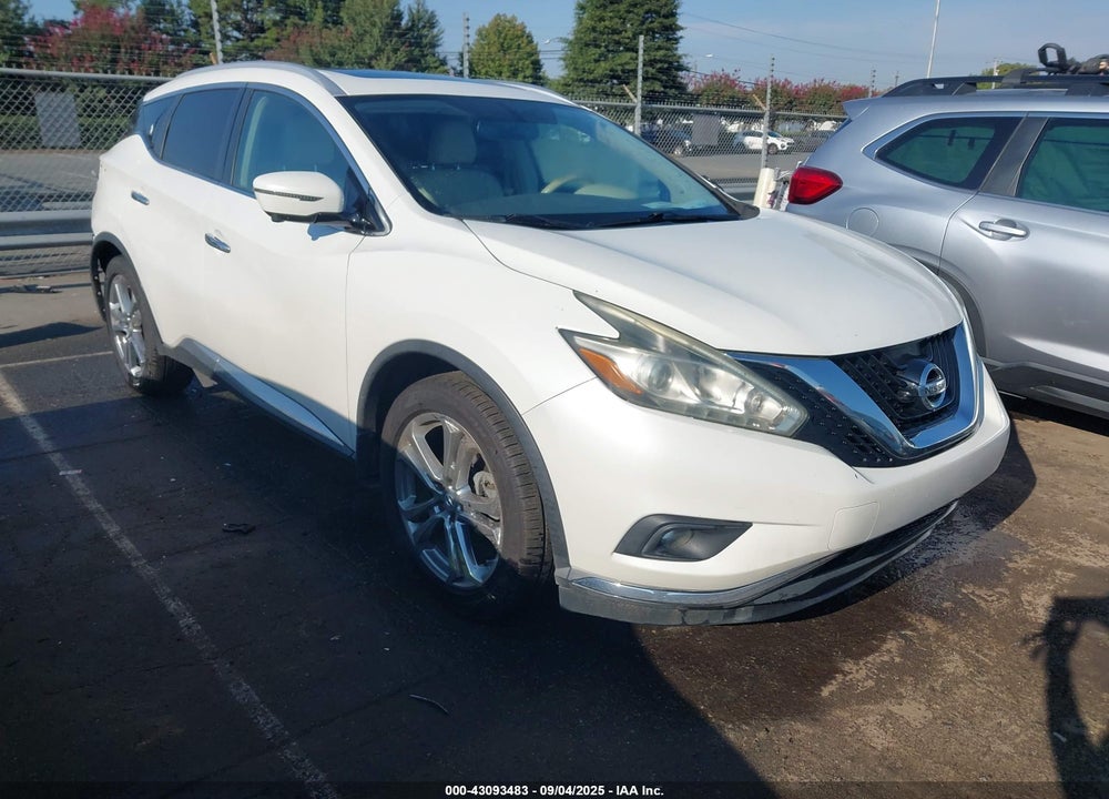 2016 NISSAN MURANO PLATINUM VIN: 5N1AZ2MH7GN148757