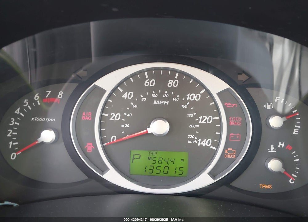 2008 HYUNDAI TUCSON GLS VIN: KM8JM12B18U860857