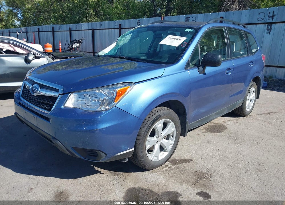 2016 SUBARU FORESTER 2.5I VIN: JF2SJABCXGH552699