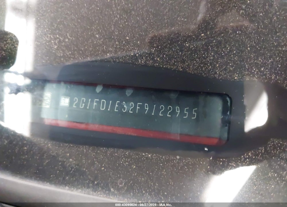 2015 CHEVROLET CAMARO VIN: 2G1FD1E32F9122955