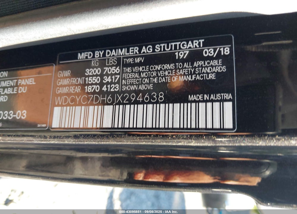 2018 MERCEDES-BENZ AMG G 63 4MATIC VIN: WDCYC7DH6JX294638