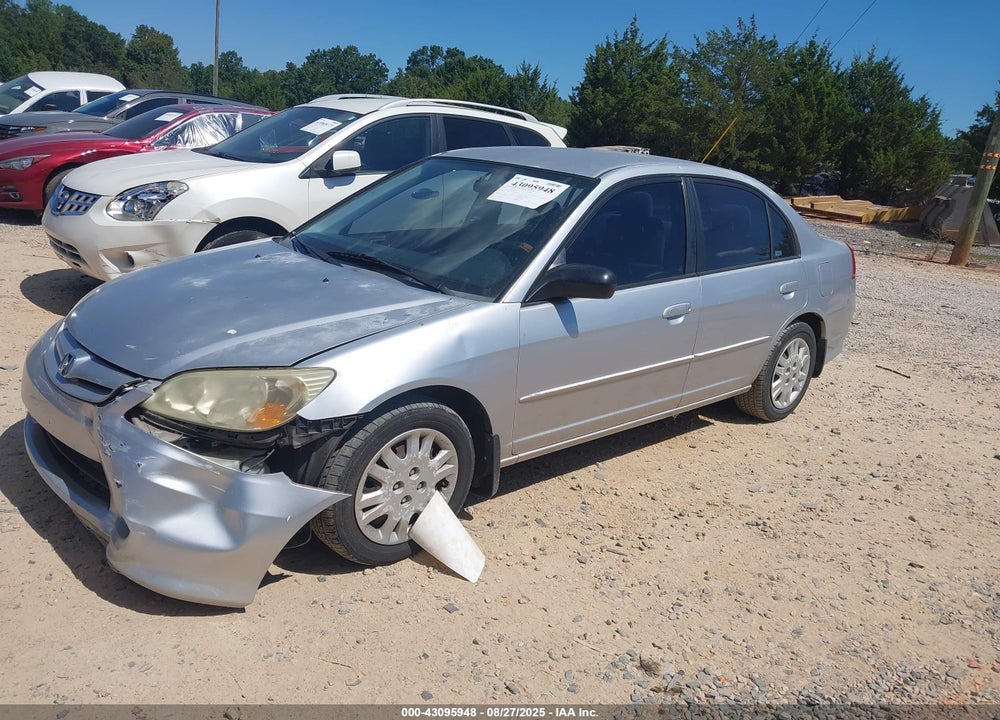 2005 HONDA CIVIC LX VIN: 2HGES16655H538845