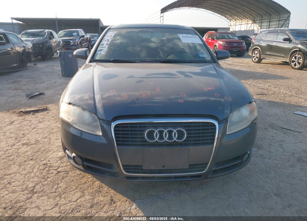 2007 AUDI A4 2.0T VIN: WAUAF78E57A201440