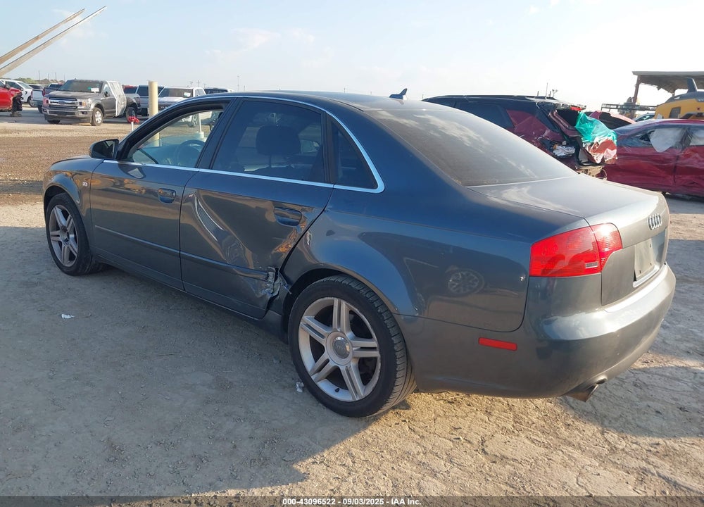 2007 AUDI A4 2.0T VIN: WAUAF78E57A201440