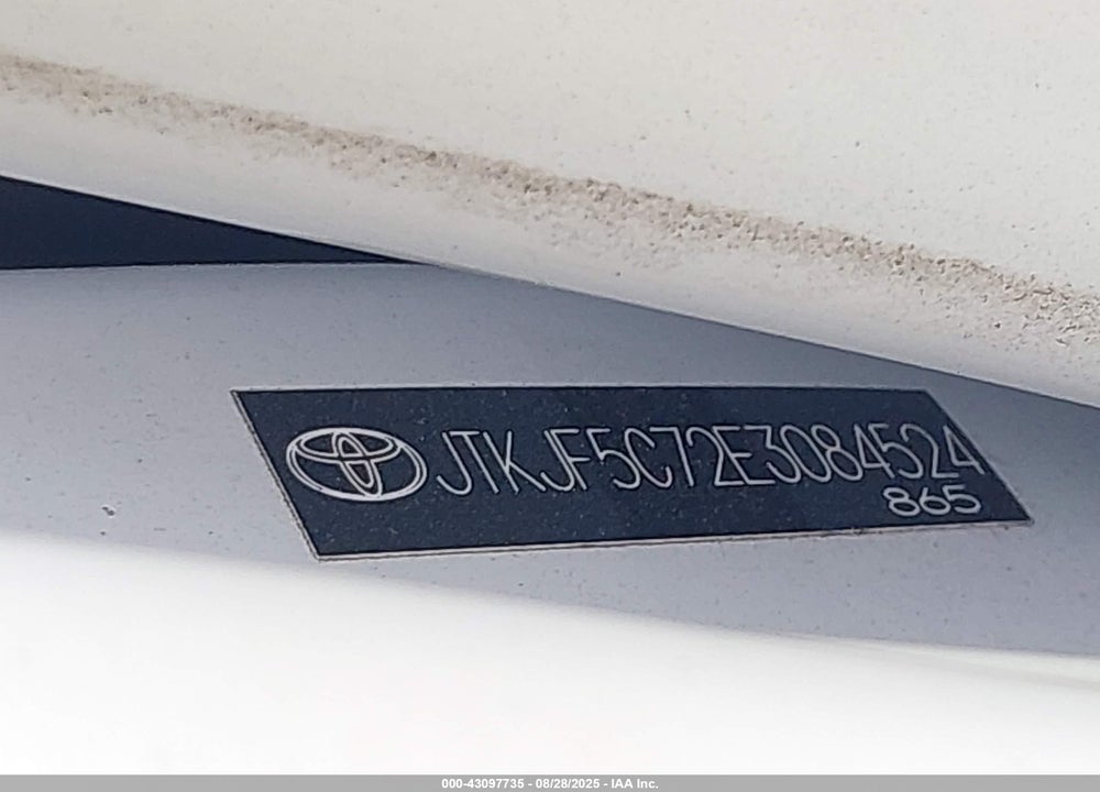 2014 SCION TC VIN: JTKJF5C72E3084524