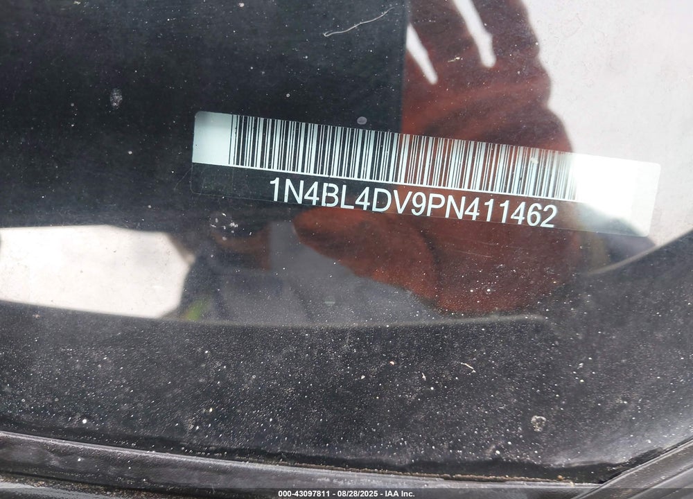 2023 NISSAN ALTIMA SV FWD VIN: 1N4BL4DV9PN411462