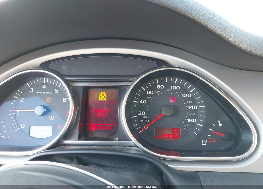 2008 AUDI Q7 VIN: WA1BY74L38D065129
