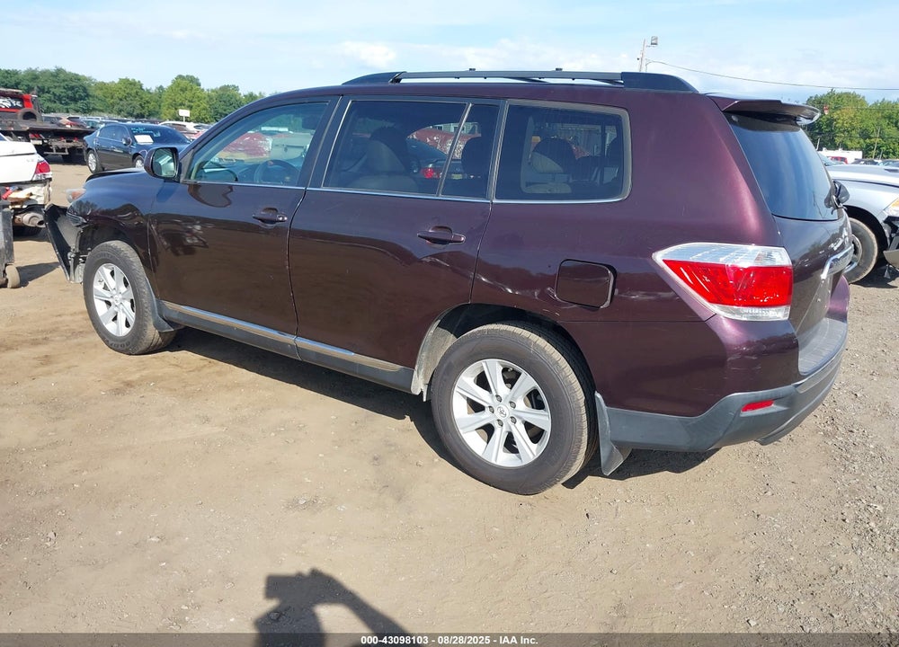 2013 TOYOTA HIGHLANDER VIN: 5TDBK3EH6DS207644