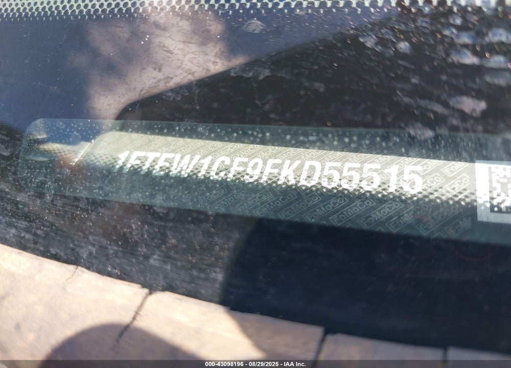 2015 FORD F-150 VIN: 1FTEW1CF9FKD55515