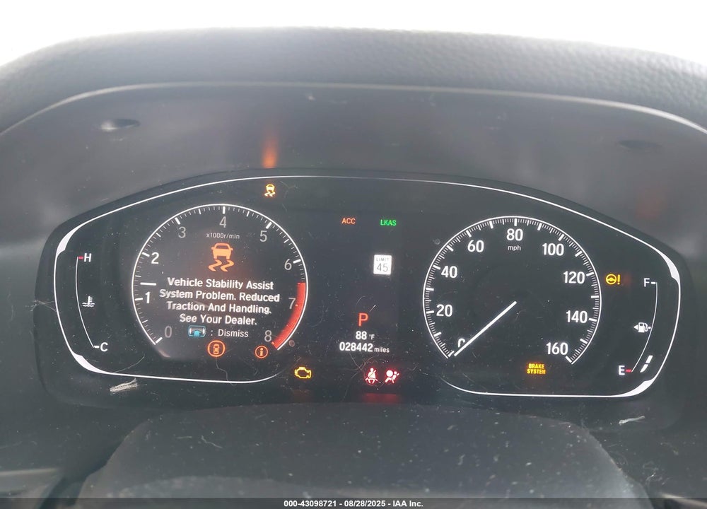 2019 HONDA ACCORD VIN: 1HGCV1F44KA002847