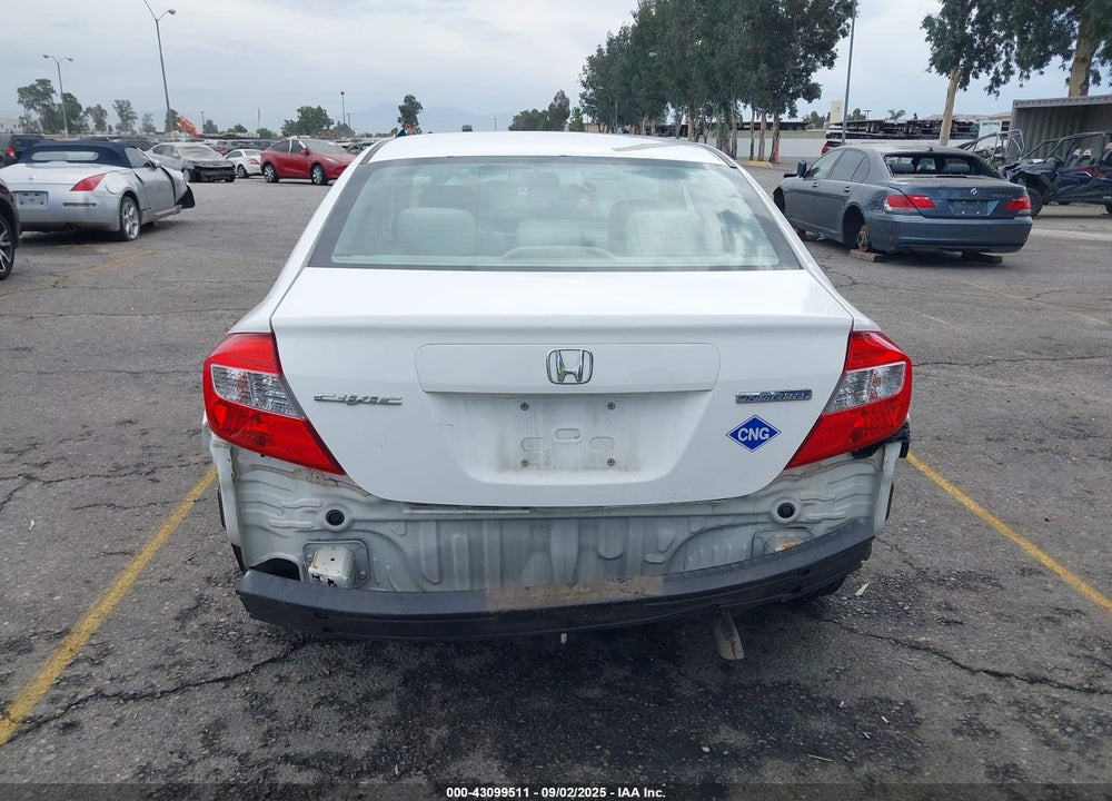 2012 HONDA CIVIC VIN: 19XFB5F58CE001493