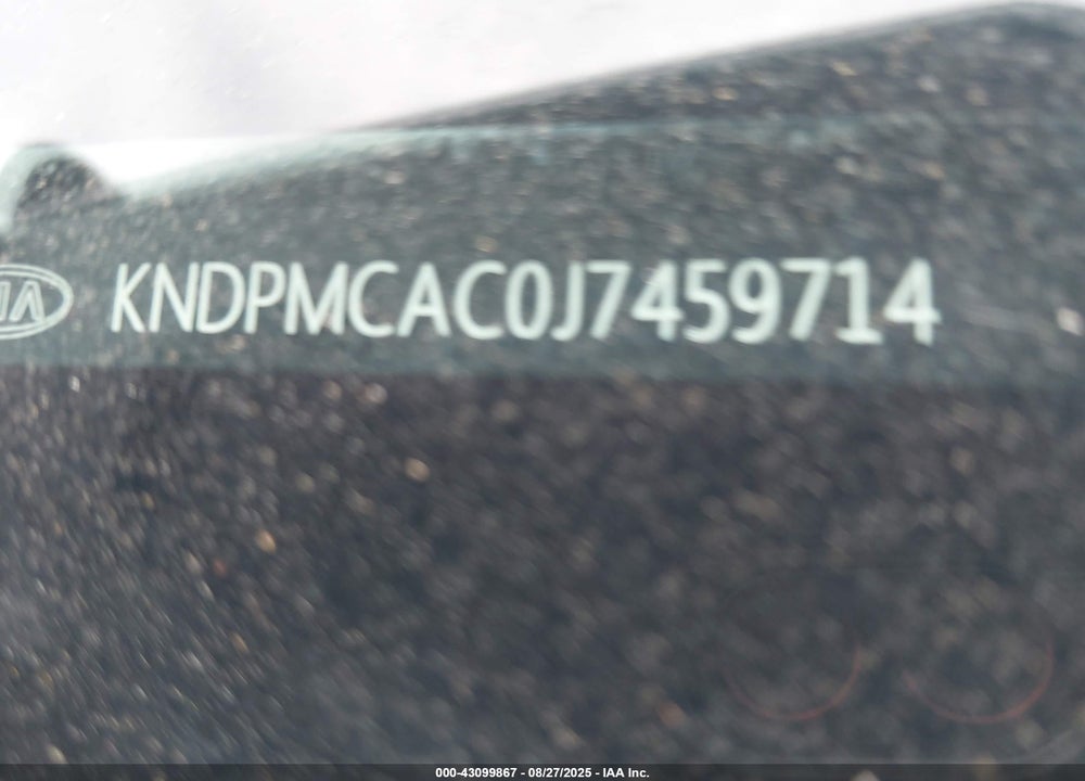 2018 KIA SPORTAGE VIN: KNDPMCAC0J7459714