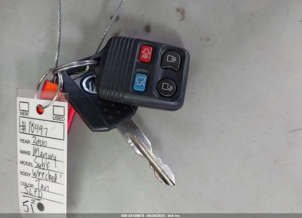 2000 MERCURY SABLE LS PREMIUM VIN: 1MEFM55S6YG627616