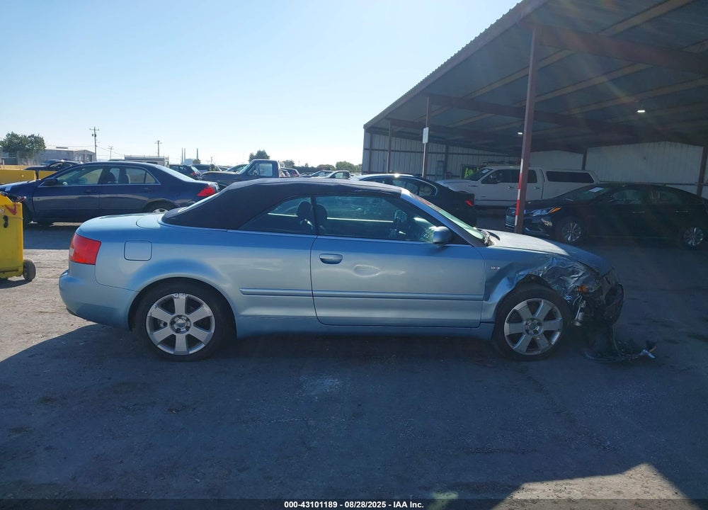 2003 AUDI A4 3.0 VIN: WAUAT48H93K008892
