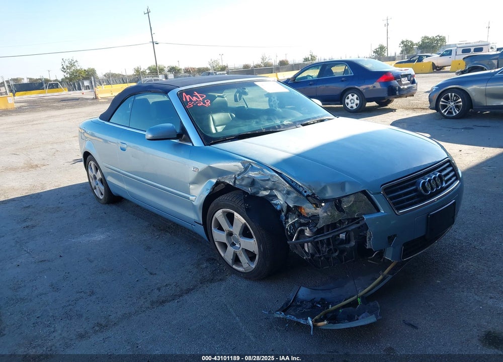 2003 AUDI A4 3.0 VIN: WAUAT48H93K008892