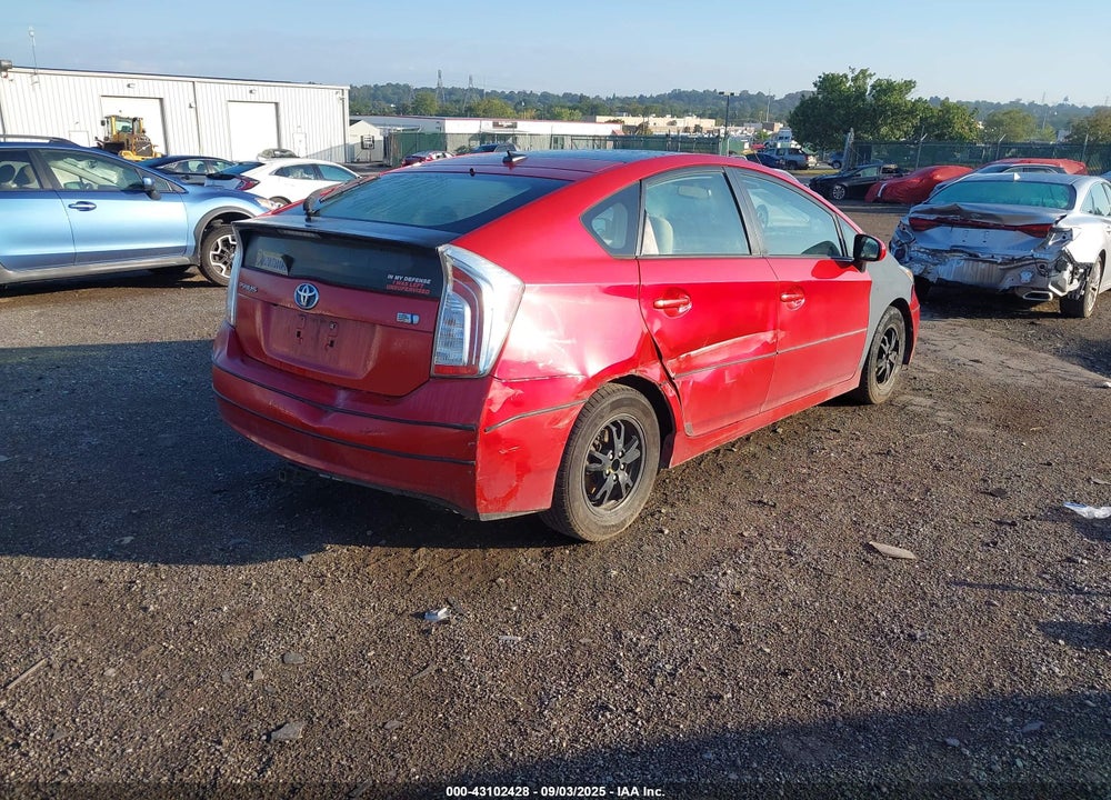2012 TOYOTA PRIUS THREE VIN: JTDKN3DU7C1482604