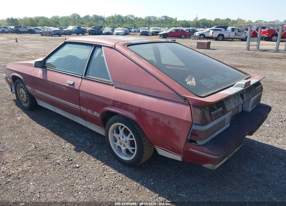 1987 DODGE SHELBY CHARGER VIN: 1B3BZ64E3HD304646