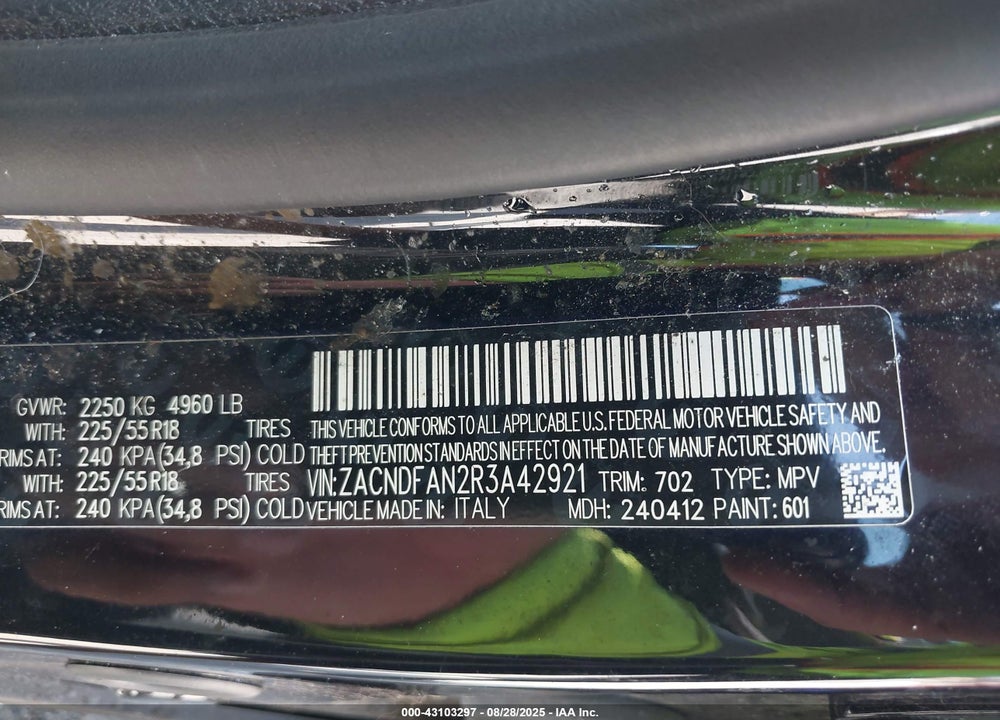 2024 DODGE HORNET GT AWD VIN: ZACNDFAN2R3A42921