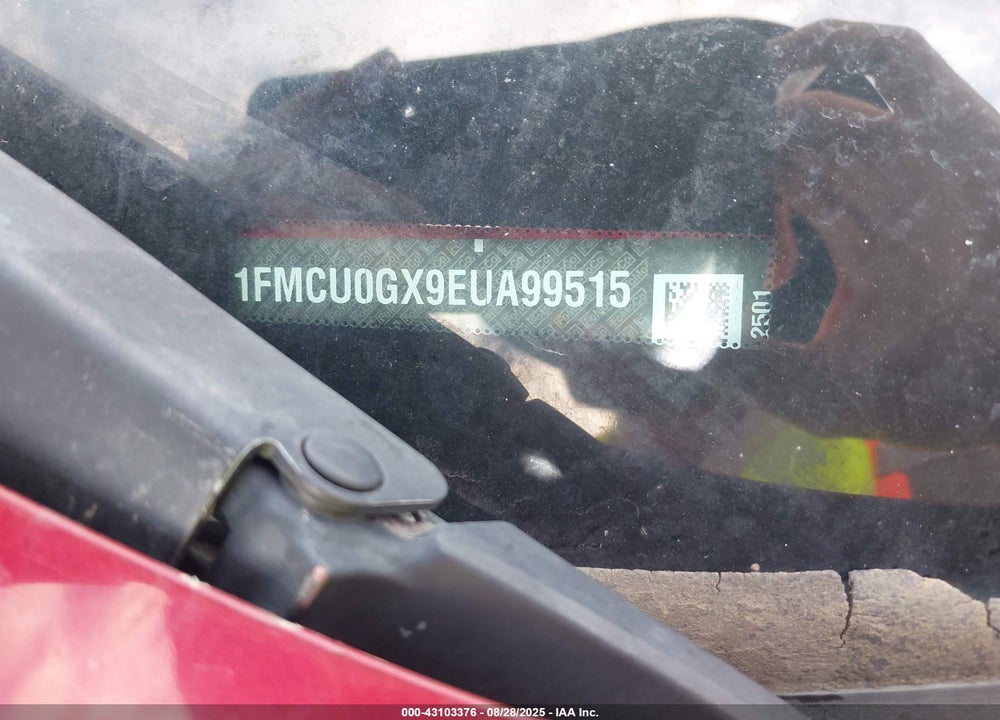 2014 FORD ESCAPE VIN: 1FMCU0GX9EUA99515