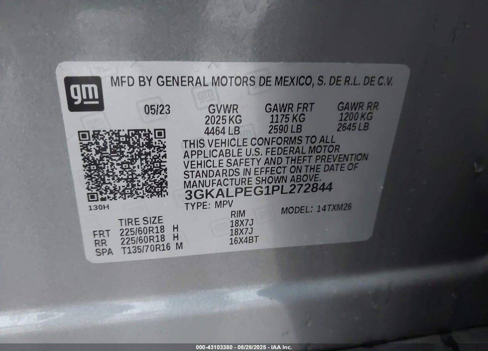 2023 GMC TERRAIN FWD SLT VIN: 3GKALPEG1PL272844
