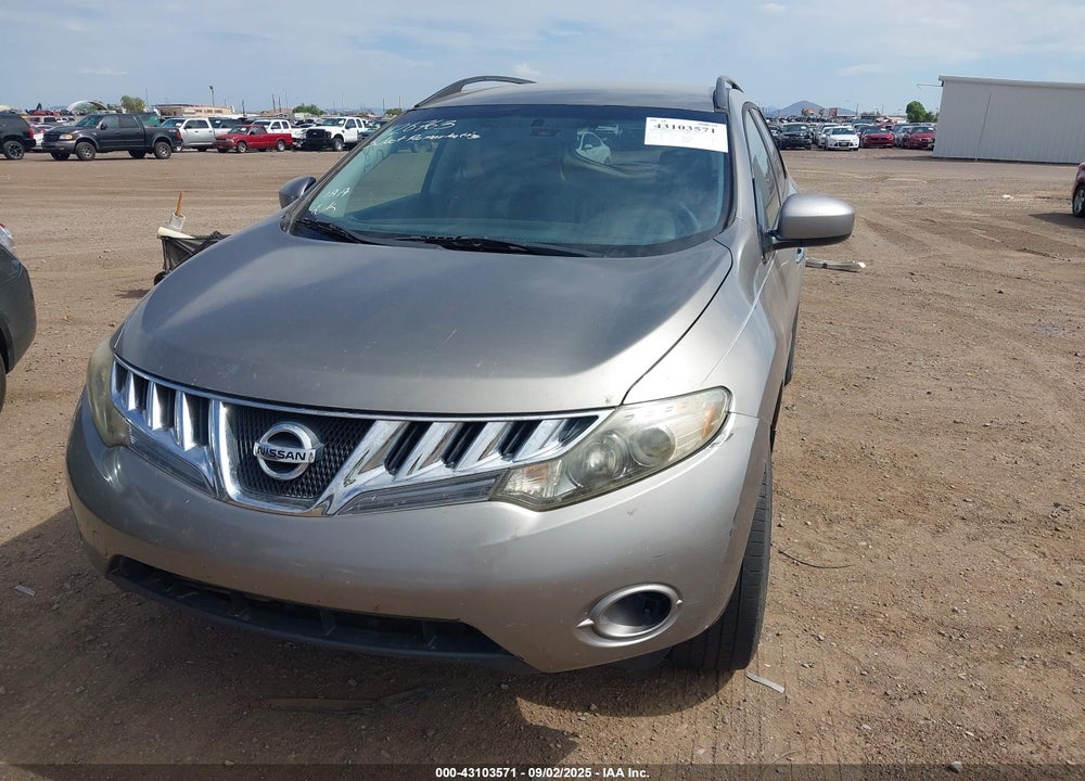 2009 NISSAN MURANO VIN: JN8AZ18W19W126763