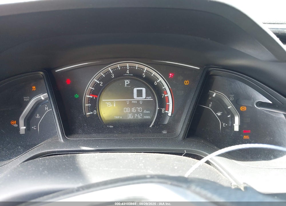 2016 HONDA CIVIC VIN: 2HGFC2F5XGH525123