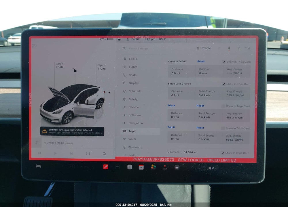 2023 TESLA MODEL Y AWD/LONG RANGE DUAL MOTOR ALL-WHEEL DRIVE VIN: 7SAYGAEE3PF826073