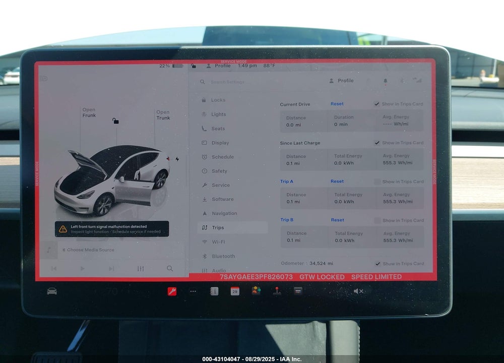 2023 TESLA MODEL Y AWD/LONG RANGE DUAL MOTOR ALL-WHEEL DRIVE VIN: 7SAYGAEE3PF826073