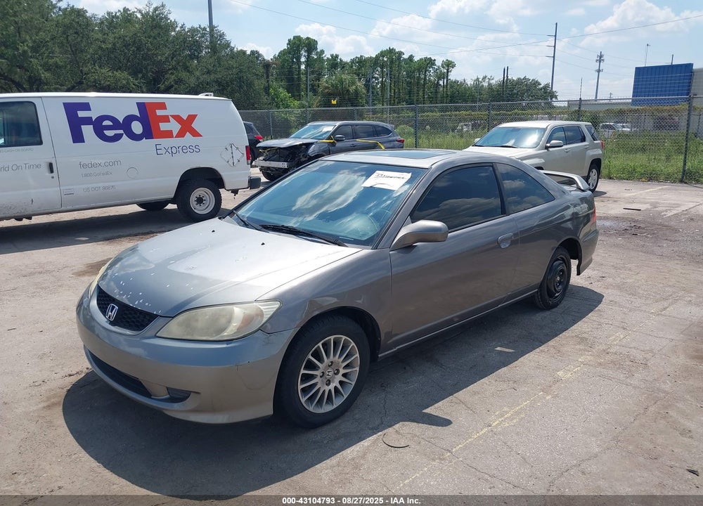 2005 HONDA CIVIC EX VIN: 1HGEM22985L049701