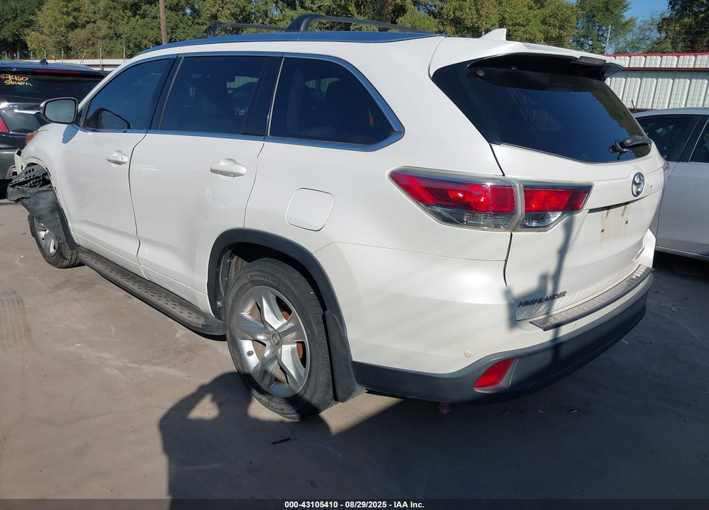 2016 TOYOTA HIGHLANDER LIMITED V6 VIN: 5TDDKRFH0GS302067