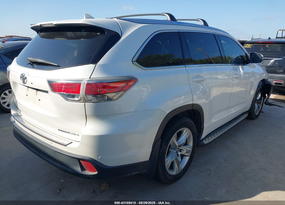 2016 TOYOTA HIGHLANDER LIMITED V6 VIN: 5TDDKRFH0GS302067